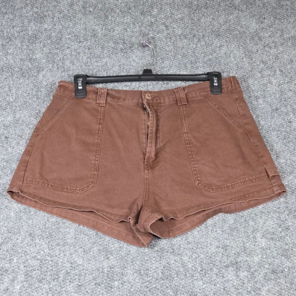 Wild Fable Women 14 Shorts Brown Super High-Rise Utility Cotton